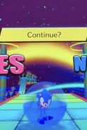 Screenshot of Sonic tapping his left foot