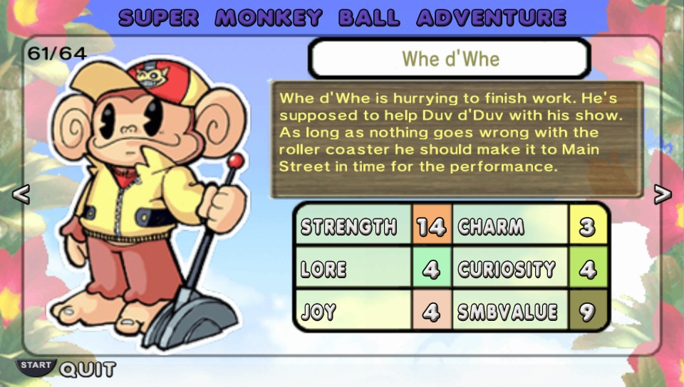 Whe d'Whe, Super Monkey Ball Wiki