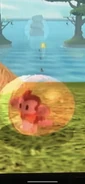 Screenshot of AiAi hopping in a circle