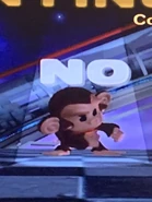 Screenshot of GonGon lowering his right fist giving up