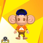 AiAi wearing a black and blue bi-color cap (front view)