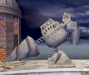 Statue depicting the "Molla" enemy from Slashout