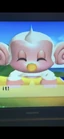 Baby lying on his stomach on the swing