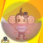 AiAi wearing a tengu mask, a Sega logo shirt, and in a pink star ball (front view)