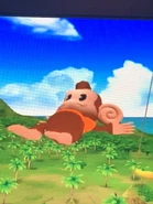 Screenshot of AiAi jumping off the swing