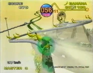 Screenshot of a Japanese commercial depicting Exam-C in the Banana Island world
