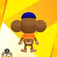 AiAi wearing a black and blue bi-color cap (back view)