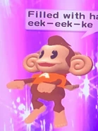 Screenshot of AiAi doing the magical chant with the other monkeys