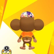 AiAi wearing a flowers cap (back view)