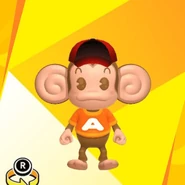 AiAi wearing a black and red bi-color cap (front view)