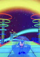 Screenshot of Sonic giving an “oh well” look