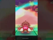 GonGon lifting up his head and pulling his arms down