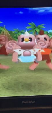 Photo of Baby jumping off the swing landing on his butt