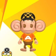 AiAi wearing a checker print cap (front view)