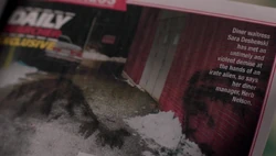 Kelly's Attacker burned wings appears on the newspaper article