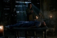 Sam tortures the demon without physically touching its vessel.