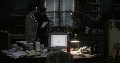 Castiel and Dean visit Chuck and inform him that plans have changed.