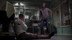 Sam captured George  - another man infected with Rabid