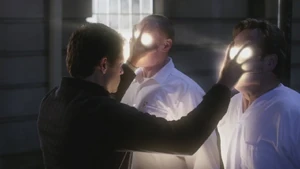 Castiel smiting two demons