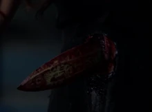 The tip of the Spear, as it pierces Amara.