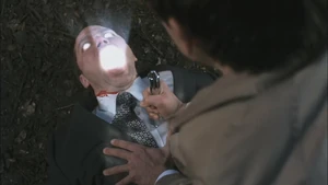 Castiel kills an Angel with an Angel Blade