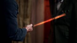 Cuthbert heats Dean's blade