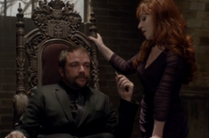 Rowena talking to Crowley (The Hunter Games)