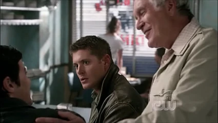 Just after realizing it's 1973, Dean realizes he's been talking to his dad.