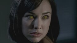 Tessa with yellow eyes