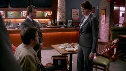 Naomi and the angels confronts Castiel at Biggerson's