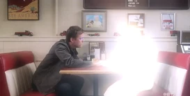 Michael obliterates Lilith in a flash of white light