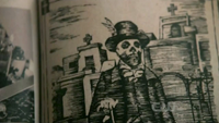 Baron Samedi depicted in a book.