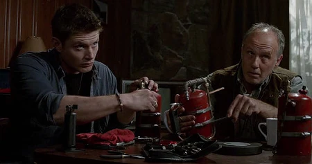 Travis and Dean construct flamethrowers, effective remedies for rugarus, but Sam declares that might not be necessary.