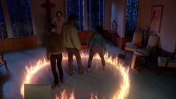 Sam used Holy Fire to cured rabids in Superior, Nebraska