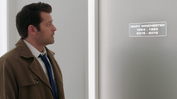 Castiel entering Mary's personal Heaven