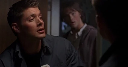 Dean and Sam assess each other's wounds.
