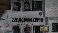 Wanted posters at the police station.