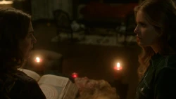 The witches Plums sisters Jamie and Jennie work over a corpse of their mother Ms. Plum and worries that they might not be able to do it