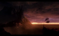 The castle of the Wicked Witch in western Oz, as seen when the Wicked Witch opens a portal by using the key.