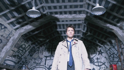 Castiel shows his wings