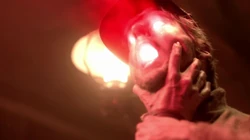 Cain uses his unique demonic smiting on a demon.