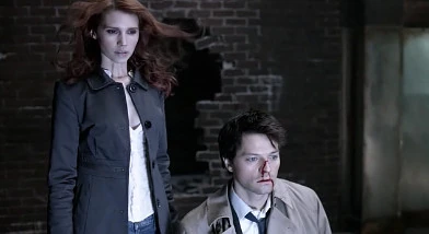 Anna and Castiel witness the end of Uriel.