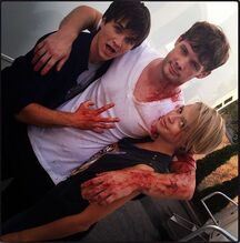 Brandon Jones, Brit Sheridan and Leigh Parker in Supernatural