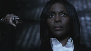 Raphael catches an Angel Blade thrown by Dean