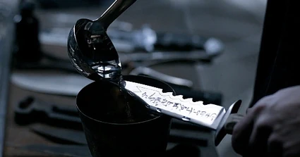 The demon-killing knife knife won't kill Alastair, but Dean fortifies it with holy water for maximum pain.