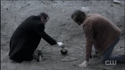 Crowley and Sam prepare the ritual.