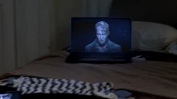 Andrew Silver the vengeful spirit enters and controls the girl Delilah's laptop which was connected to the WiFi