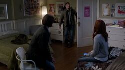 The Winchester brothers confronts the girl Delilah about the deceased man Andrew Silver and the car accident