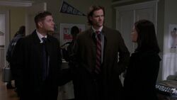 The police officer tells Dean and Sam that that the roommate Delilah found the girl Julie's dead body in that morning