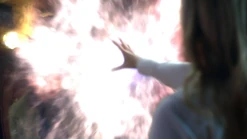 A resurrected Lilith knocks Sam out using holy white light